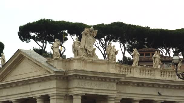 Vaticaan Circa 2019 Rome Italië Vaticaan Peters Basiliek Vaticaanstad Een — Stockvideo