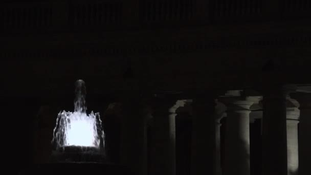 Vista Nocturna Basílica Papal San Pedro Vaticano Basílica Papale San — Vídeo de stock