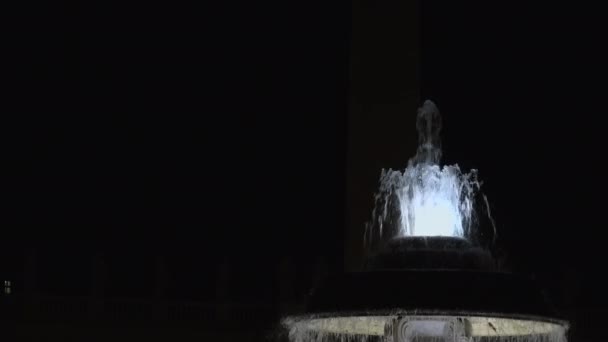 Vista Nocturna Basílica Papal San Pedro Vaticano Basílica Papale San — Vídeo de stock