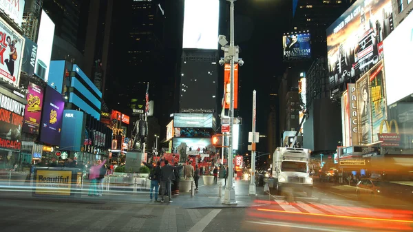 New York City Circa 2019 Traffico Times Square Notte New — Foto Stock