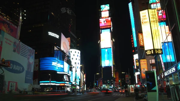 New York City Circa 2019 Circulation Times Square Nuit New — Photo