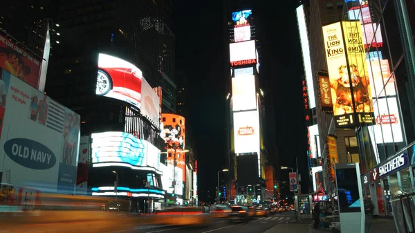 New York City Circa 2019 Traffico Times Square Notte New — Foto Stock