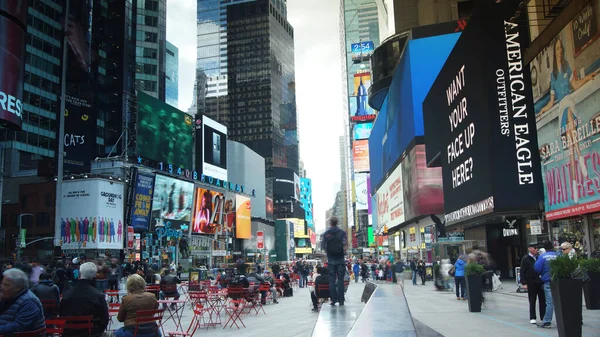 Nueva York City Circa 2019 Tráfico Nocturno Times Square Ciudad — Foto de Stock