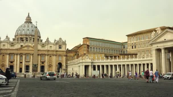 Vista Basílica San Pedro Roma Vaticano Italia — Vídeo de stock