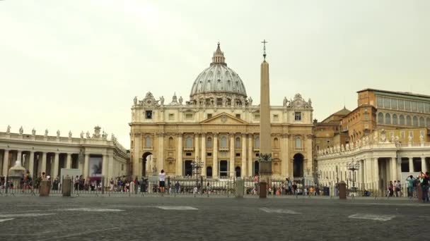 Het Uitzicht Sint Pietersbasiliek Rome Vaticaan Italië — Stockvideo