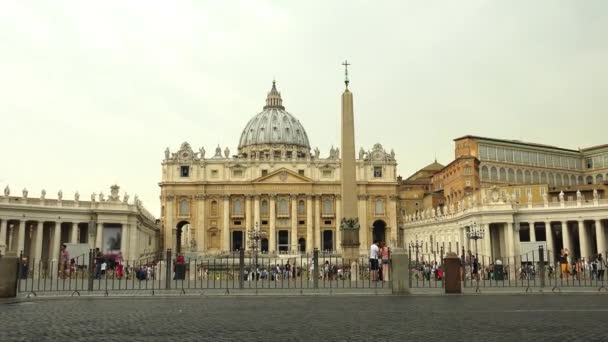 Vista Basílica San Pedro Roma Vaticano Italia — Vídeo de stock