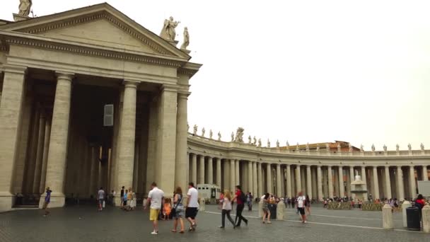 Vista Basílica São Pedro Roma Vaticano Itália — Vídeo de Stock