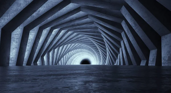 Luce Alla Fine Del Tunnel Illustrazione — Foto Stock