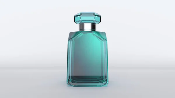 Perfume de mujer en hermosa botella sobre fondo blanco —  Fotos de Stock