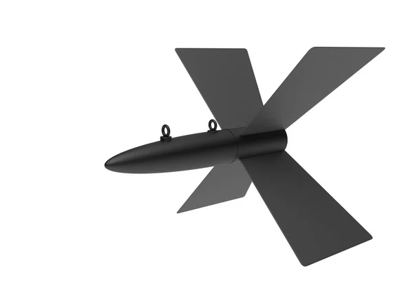 Légi bomba fehér háttér. 3D-s illusztráció — Stock Fotó