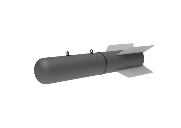 Aerial Bomb on white background. 3d illustration — Stock Photo, Image