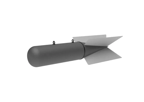 Bomba aérea sobre fondo blanco. ilustración 3d —  Fotos de Stock