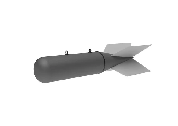 Antenn bombarderar på vit bakgrund. 3D illustration — Stockfoto