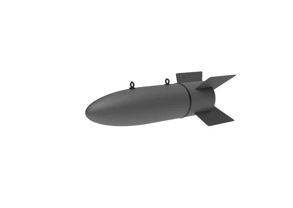 Beyaz arka plan üzerinde hava bomba. 3D çizim — Stok fotoğraf
