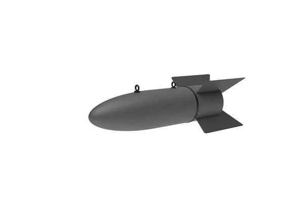 Bomba aérea sobre fondo blanco. ilustración 3d — Foto de Stock