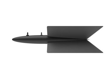 Beyaz arka plan üzerinde hava bomba. 3D çizim