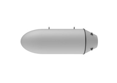 Beyaz arka plan üzerinde hava bomba. 3D çizim