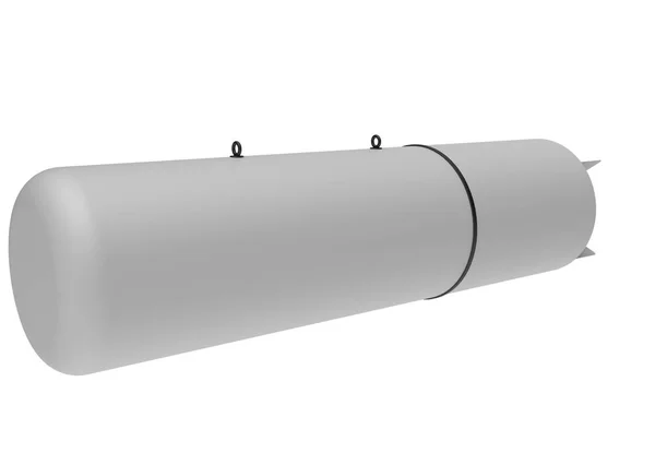 Εναέρια βόμβα σε άσπρο φόντο. 3D απεικόνιση — Φωτογραφία Αρχείου