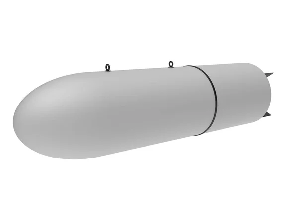 Letecká bomba na bílém pozadí. 3D obrázek — Stock fotografie