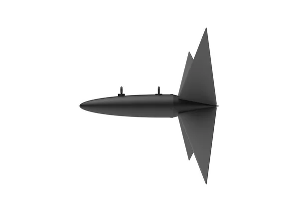 Fliegerbombe auf weißem Hintergrund. 3D-Illustration — Stockfoto