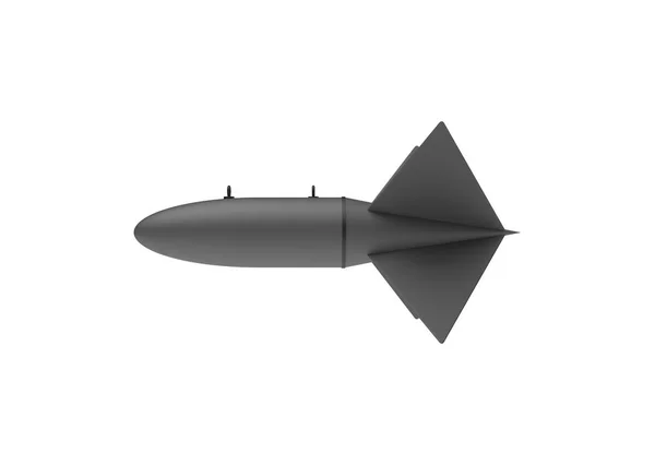 Letecká bomba na bílém pozadí. 3D obrázek — Stock fotografie