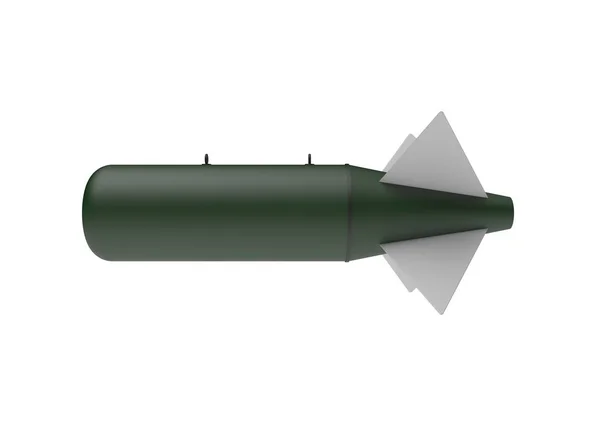 Antenn bombarderar på vit bakgrund. 3D illustration — Stockfoto