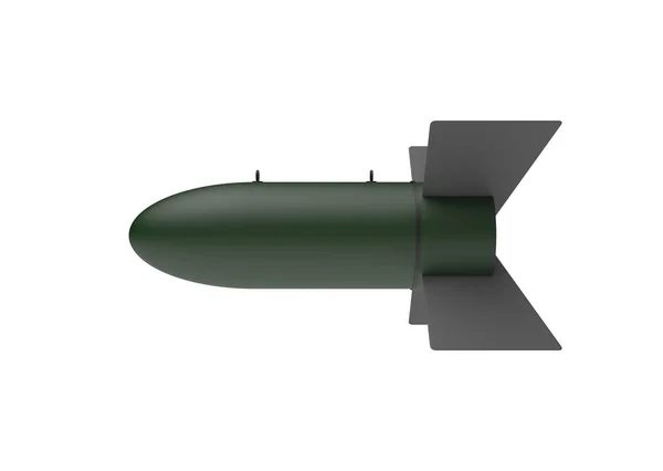 Bomba lotnicza na białym tle. ilustracja 3D — Zdjęcie stockowe