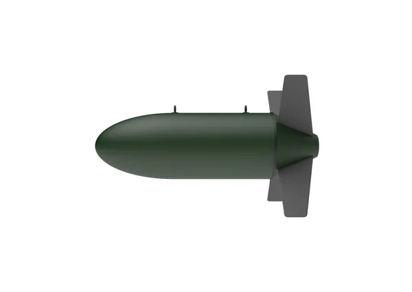 Bomba aérea sobre fondo blanco. ilustración 3d —  Fotos de Stock