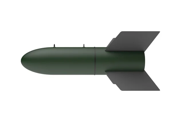Letecká bomba na bílém pozadí. 3D obrázek — Stock fotografie