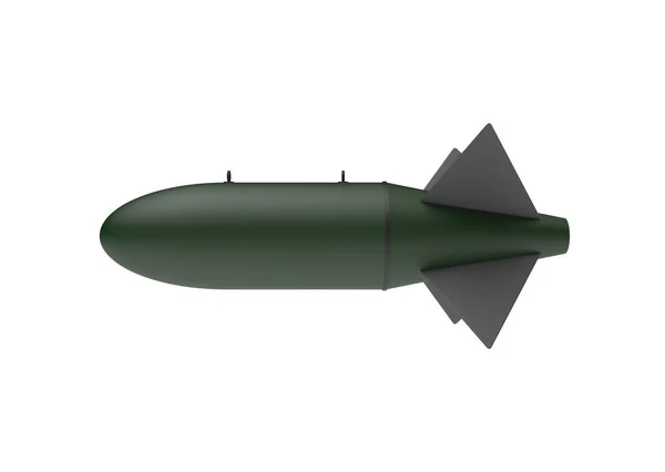 Bomba lotnicza na białym tle. ilustracja 3D — Zdjęcie stockowe