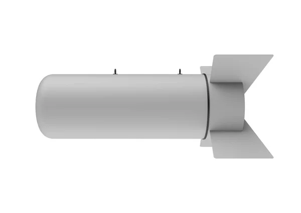 Εναέρια βόμβα σε άσπρο φόντο. 3D απεικόνιση — Φωτογραφία Αρχείου