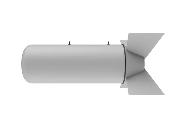 Bomba aérea no fundo branco. ilustração 3d — Fotografia de Stock