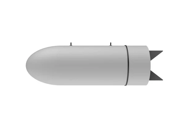 白い背景の上の航空爆弾。3 d イラストレーション — ストック写真