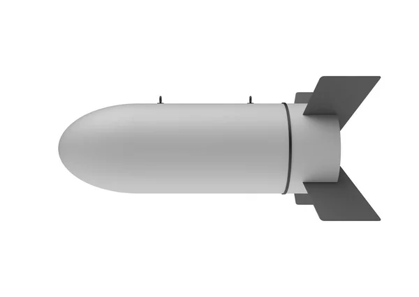 Bomba lotnicza na białym tle. ilustracja 3D — Zdjęcie stockowe
