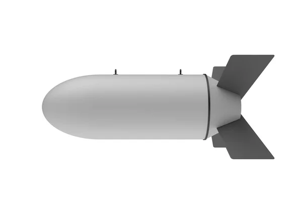 Bomba aerea su sfondo bianco. Illustrazione 3d — Foto Stock