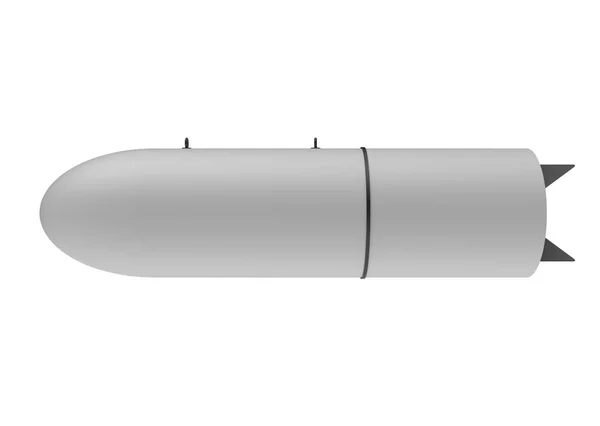 Beyaz arka plan üzerinde hava bomba. 3D çizim — Stok fotoğraf