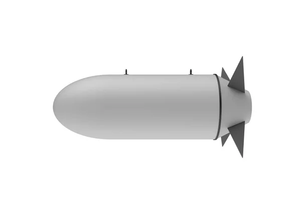 Antenn bombarderar på vit bakgrund. 3D illustration — Stockfoto