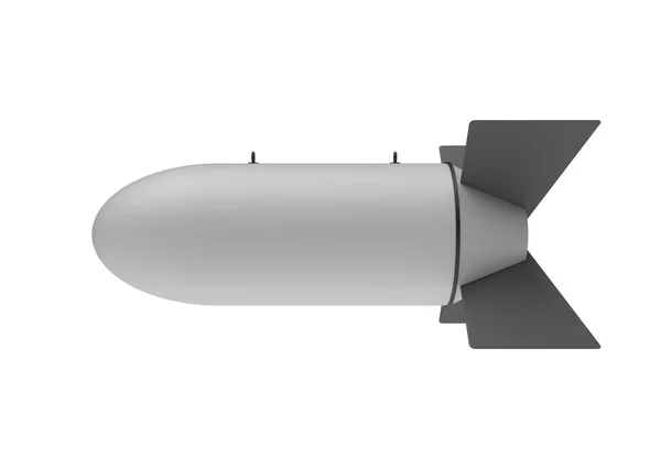 Bomba lotnicza na białym tle. ilustracja 3D — Zdjęcie stockowe