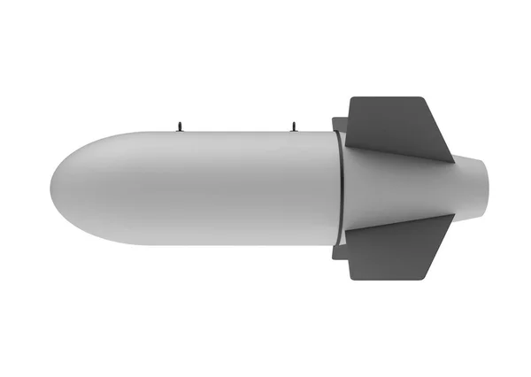 Bomba aerea su sfondo bianco. Illustrazione 3d — Foto Stock