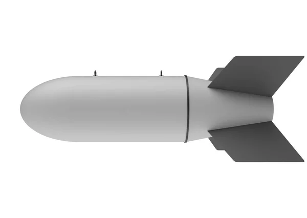 Beyaz arka plan üzerinde hava bomba. 3D çizim — Stok fotoğraf