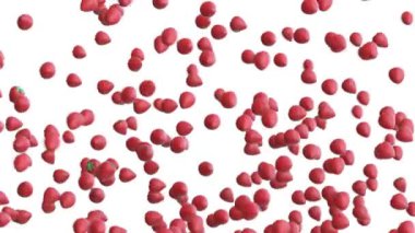 Maskeli beyaz arka planda çilek