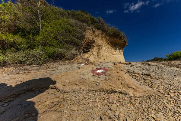 Rab adasındaki kum tepeleri, kıyıya yakın sığ sular, değişen kumullar, Rab, Lopar, Croati