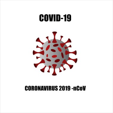 Vektör illüstrasyon Coronavirus 2019-nCoV, Covid-19.Covid-19 Coronavirüs enfeksiyonu. Virüs covid-19 hücre simgesi. 