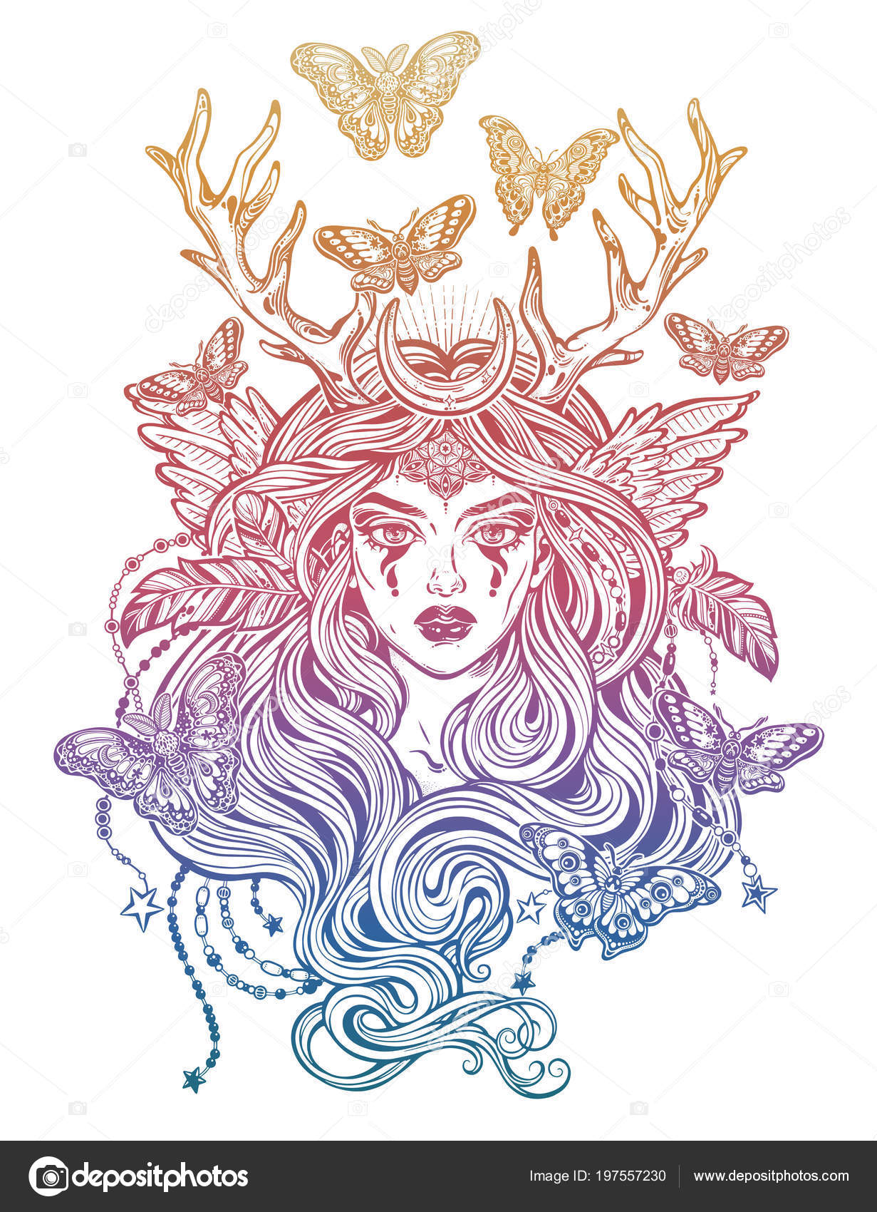 Hirschgeweih Malvorlage