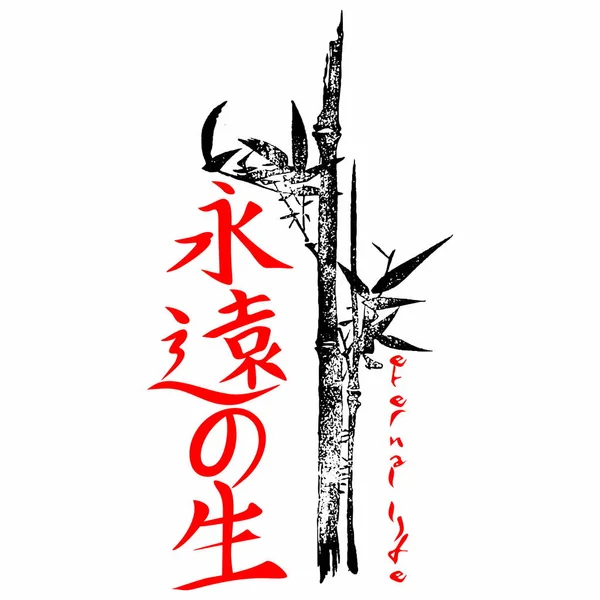 Vida Eterna Evangelio Japonés Kanji — Vector de stock