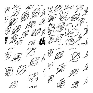 Sonbahar yaprakları Dikişsiz desen. Zarif ve güzel Beyannameler ve bitki elemanları.