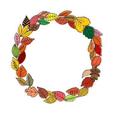 Zarif ve güzel sonbahar yaprakları ve öğeleri. Şükran günü için parlak görüntüler