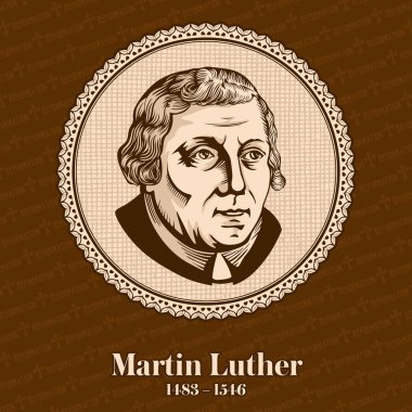 Martin Luther (1483 - 1546) was a German professor of theology, composer, priest, monk, and a seminal figure in the Protestant Reformation. Christian figure. clipart