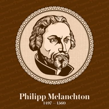 Philip Melanchthon (1497-1560) Alman Lutheran bir reformcu, Martin Luther ile ortak çalışan, ilk sistematik teolog Protestan Reformu'nun Lutheran Reformu'nun entelektüel lider oldu. Hıristiyan şekil.