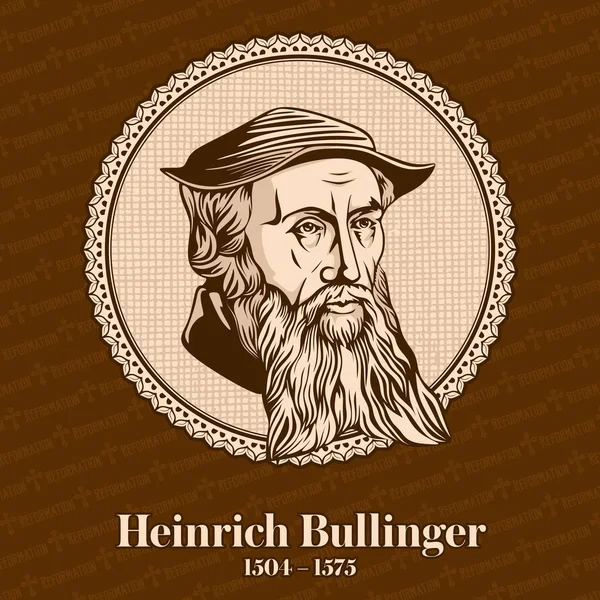 Heinrich Bullinger 1504 1575 스위스 이었다 세기에 종교개혁의 영향력 신학자 — 스톡 벡터